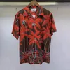 Chemises décontractées pour hommes Noir blanc brun wacko maria hawaï classiques palmiers complets imprime