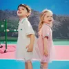 Mädchenkleider Amila 2024 Sommer Kindernetzkleid für Baby Girl Polo Kragen weich atmungsvoll niedlich süß