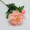 装飾的な花シルク2ヘッド牡丹柔軟な人工花のアレンジフローラルアートブーケウェディング