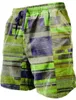 Herren -Shorts Beachhose Vintage Plaid 3D gedruckter Sommer atmungsaktiver Fitness Street Ropa Hombre