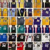 Real Cousted West All-Team Basketball Jersey Iverson Payton Kemp Allen Garnett McGrady Bibby Morant Nash Barkley Stockton Malone Anthony Mutombo Curry Iverson