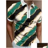 Polos pour hommes Zip Shirt Spon Coton Sleeve courte T Golf décontracté Slim Fit 220614 Drop livraison Vêtements Vêtements Dhu3m