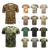 Hommes décontractés à manches courtes tactiques T-shirts Camouflage tshirt rapide sèche extérieur gym t-t-shirt chemise masculine vêtements 240411