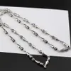 CH KRO Fashion Bullet Sanskrit Personlig halsband trendig punkstil Mens och kvinnors avancerade mångsidiga thailändska silver