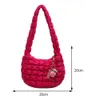 Bolsas de ombro para mulheres de estilo acolchoado Cores sólidas Moda Moda Plantear Bolsas Undermandes Feminino Bolsas de Quilting Squilhas Compromêmeas