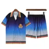 Casablanca T -Shirts Sommer dünne Herren Shirts Set 2024 Mode High Street Hip Hop Beach Set für Männer