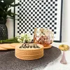 TABELA MATS 6PCS/SET CRIATIVO GRAVADO I LOVE CAFELO PADRÃO ROUNTE ROUNTE CORTURAS Para xícaras canecas Titular de bebidas e utensílios de mesa