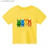 T-shirt Vendite popolari Stume Boys T-shirt Childrens Fun Game Boys T-shirt Cartoon Girls Abbigliamento Boys Summer Leisure T-shirt Top Top Q240418