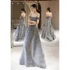 Runway Dresses Shiny Grey paljetter Celebrity Boat Hal