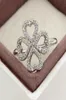 Оптовая романтика Lucky Clover Ring для 925 серебряного серебряного серебряного CZ Diamond High Calue Lady Lucky Ring с коробкой подарка на день рождения 7673378