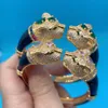 Ring Cartrres designer Never fade diamond Kajia Copper Inlaid Zircon Bracelet Electroplated with Real Gold Opening New Product