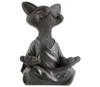 Meditação de gato de gato preto caprichoso ioga colecionável decoração feliz esculturas de artes esculturas de jardim decorações de casa decorações de casa7131157
