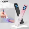 ANGNYA Handheld Nail Lamp Rechargeable Mini Nail Dryer with LED Screen Display Professional UV LED Lamp For Nails Manicure Tools 240318