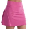 Lu Women Sports Yoga Skirtsワークアウトショーツジッパープリーツテニスゴルフアンチ露出ポケット21W172付きショートスカート