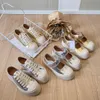 Casual Shoes Designer Shoes Womens Platform Vintage Trainers Sneakers Gold Silver LACE UP STORLEK 36-40 Klassisk bekväm GAI