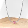 Chains Japanese And Korean Light Luxury S925 Pure Silver Necklace With Premium 8A Zircon Inlaid Flower Cut