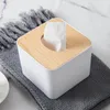 2024 houten tissue doos servet houder deksel toiletpapier zakdoek kas vaste eenvoudige stijlvolle houten thuis auto wipe organisator container voor
