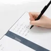 مسودات الجلود الجلدية البيضاء دفتر جاف محو الجفاف لقاء قابلة لإعادة الاستخدام الأبيض مع لوازم القلم