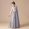 Party Dresses Girls Dress Kid's Elegant Long Princess Evening Gown Wedding Event Piano Performance Clothes Graduation For