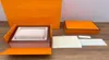 Boîtes de montre Luxury High Grade HMS Orange Box Pu En cuir Storage Organisateur pour le logo Automatique Personnalisation5060041