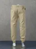 Pantaloni da uomo uomo casual uomo sciolto alla moda elastico pantaloni da carico solido uomo 2024 primavera estate stringere piedi leggeri