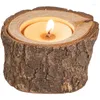 Candle Holders -9 Pack Wood Tealight Votive Tea Light Holder M Size Inner Bore Rustic Wedding Decorations