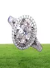 Choucong neuer Luxusschmuck rein 100 925 Sterling Silber Oval Schnitt weiße Topaz CZ Diamond Gemstones Frauen Hochzeitsband Ri4116999