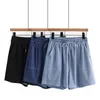 Plus Size Women Shorts Summer Fashion Wide Leg Bottoms Loose Lyocell Hosen Übergroße Kurvenkleidung T74902 240409