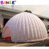 10md (33 piedi) con tenda a cupola gonfiabile per aria bianca personalizzata con soffiante con il padiglione per feste di matrimonio gigante di illuminazione a LED per eventi