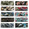 Hårgummiband 2021 Kvinnor Floral Print Summer Bohemian pannband Turban Wrap Hair Bands Print Vintage Cross Bandage Bandanas Hårtillbehör Y240417