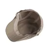 Bérets W2ti Béret d'été printemps pour hommes massifs noir gris coton plat Peaka Herringbone Cap Femmes d'extérieur soleil Ivy Hat Retro Newsboy Cap D24418