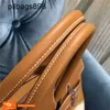 Handgjorda 7a handväskor biks äkta läder platina privat ren vax tråd kohud 40 50 cm camel11yp