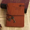 Творческая ноутбука канцелярских товаров Kraft Paper Imation Leather Hand Journal