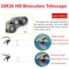 VisionKing HD 10x26 Binóculos de ampla potência Zoom de longo alcance de longo alcance Spyglass Camping Caminhando Ferramentas de Football Games Telescópio Optical