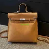 Bolsas de mochila de cuero Bolso de lujo Ky Luxury Ky empalmado mochila para mujer mochila vintage de alta calidad Bolsa de cercanías Bolsas Crossbody Wome tiene logotipo HBL0B2