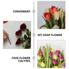 Flores decorativas 30 PCs suprimentos de acessórios de flores simulados receptáculo plástico artificial