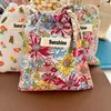 Sacs à provisions Travel Traw-Door TrawString Diaper Makuep Classifié Sac de rangement imprimé Fleur Cosmetic Cotton String Pocket Pocket