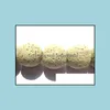 Loose Gemstones Wholesale Round Ball Cream White Ivory Volcanic Lava Gemstone Bead 10-11Mm--2Strands 76Pcs-- Shi Drop Delivery Otc7B