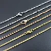 Chaînes Collier Femmes en acier inoxydable Men long Fashion Rose Gold Chain Pearl Bijoux sur le cou entier 199r