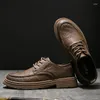 Casual Shoes Classic Men's Leather Dress Footwear British Style For Men Comfort Man Oxford Leisure Walk Business