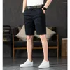 Short masculin chino hommes coréens mode été slim fit pur coton occasionnel work porter des couleurs solides bermudas