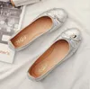 Casual Shoes 2024 Foldable Woman Round Toe Women Flats Bowknot Shallow Mouth Spring Autumn Soft Sole