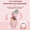 Painless Hair Removal Epilator USB Rechargeable Trimmer Women Body Razor Face Leg Armpit Bikini Hand Pubic Shaver Hair Remover 240418