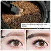 Enhancers 2 Color Eyebrow Cream Enhancers Waterproof Eyebrow Powder Aircushion Dye LongLasting Liquid Eyebrow Enhancer Cream with Brush