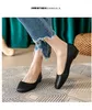 Casual Shoes Women's Flats Square Toe Boat Oxford Leather for Female Slip On Flat Confort