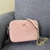 Brand Handbag Designer Hot Selling 50% Discount Handbags Gus New Solid Color Simple Diamond Pattern Camera Bag Small Square Chain Single Shoulder Handheld Crossbody