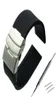Bands de montre HQ Design Black Silicone Rubber Strap Band Déploiement Boucle étanche 20 mm 22 mm 24 mm6721803