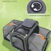 Carries de gatos Crates abriga a mochila de gato respirável e dobrável para transportador de animais portátil de viagem ao ar livre com capacidade de LARE L49