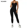 Tracksuits voor dames nclagen dames naadloze jumpsuit fitness backless set scrunch kont hoge elastische training siames sportkleding één stuk yoga suitl2403