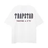 Фиолетовая буква печатная мужская дизайнерская футболка Trapstar Черные белые футболки Tshir